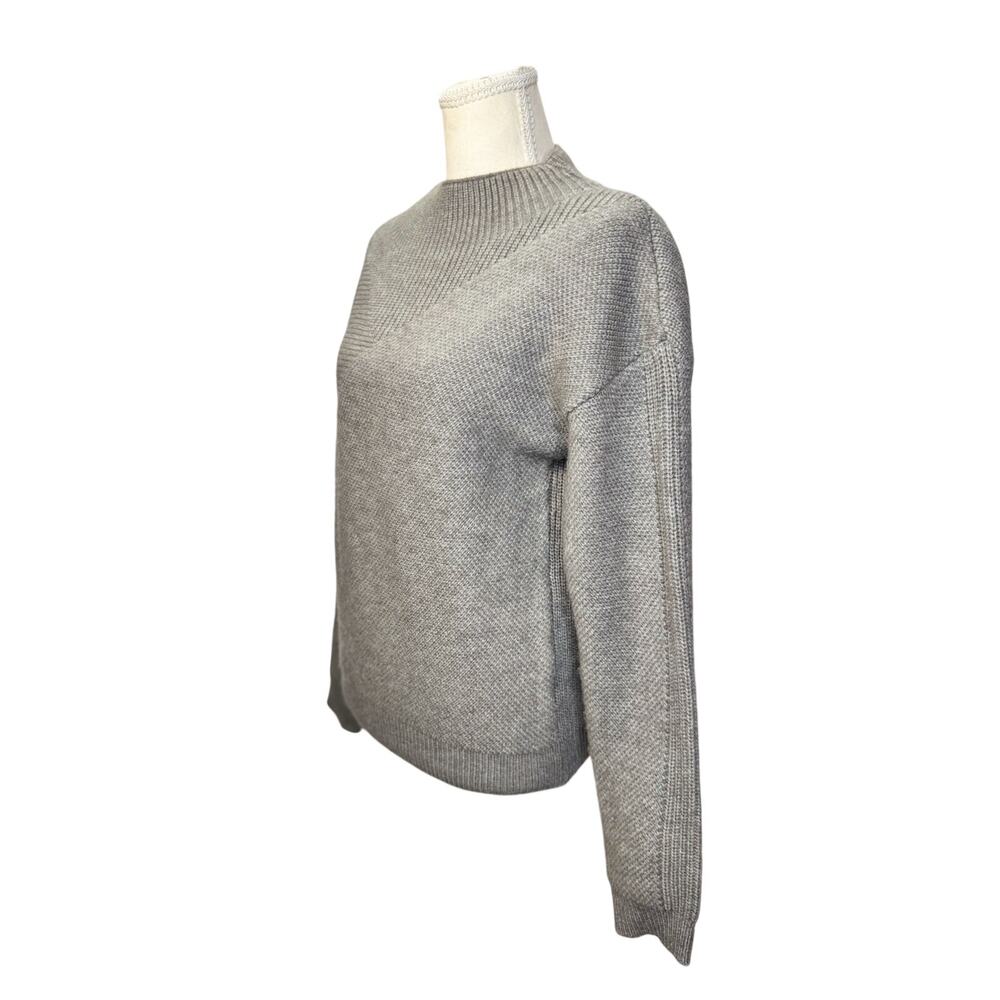 Heartloom Knit Sweater Small Gray Geometric Minimalist Quiet Luxury Lagenlook - Picture 15 of 16